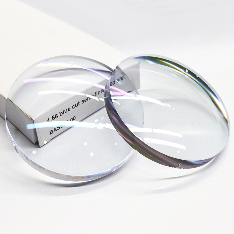 1.56 Kanta Penglihatan Tunggal Blok Biru Separuh Siap