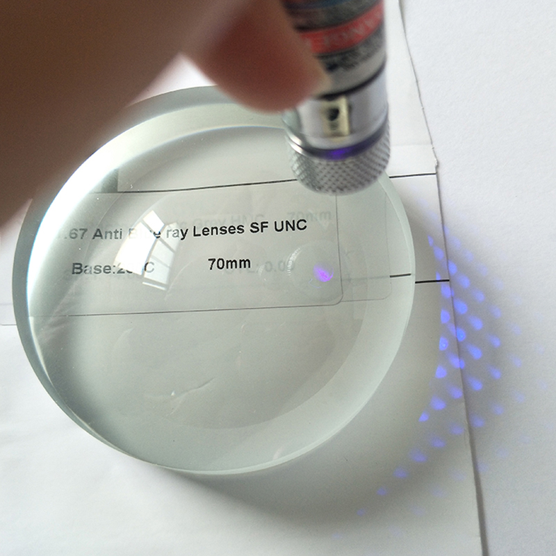 1.67 Kanta Penglihatan Tunggal Blok Biru Separuh Siap