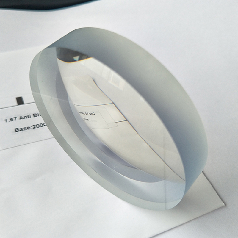 1.67 Kanta Penglihatan Tunggal Blok Biru Separuh Siap